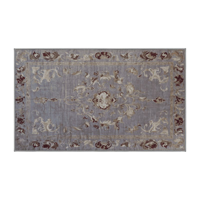 Machine Washable Gray Area Rug