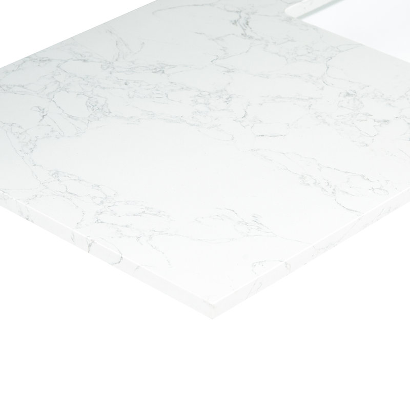 Ceres 43" Grain White Engineered Stone Vanity Top with Sink