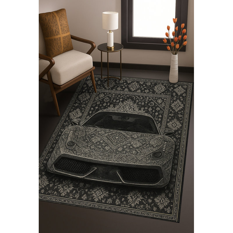 Tapis tissé à la main Mosso, 4'11" x 9'10"