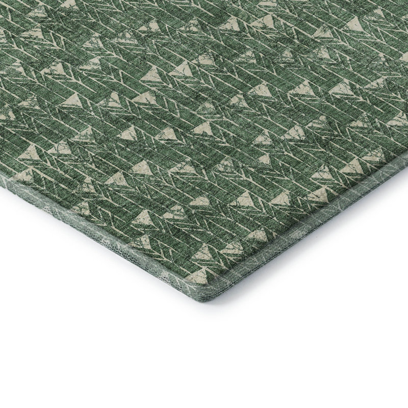 Tapis vert Cerrito AMF514 lavable à la machine de qualité supérieure, Rond 8 pi
