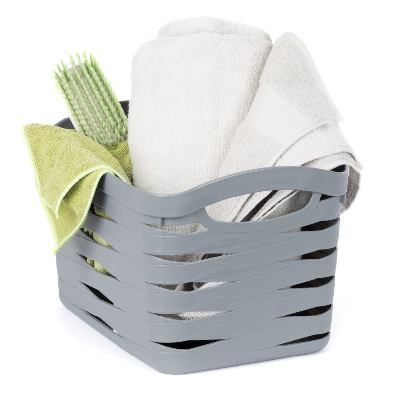 LIVIVO Plastic Decorative Basket, 24cm H x 36cm W x 26cm D