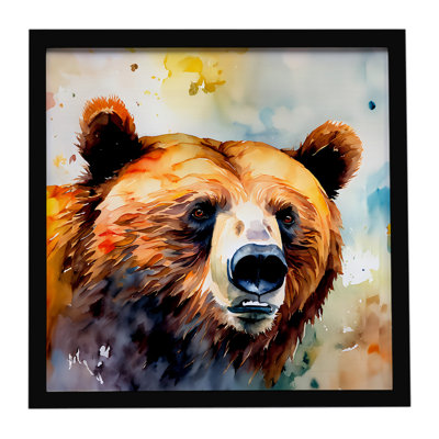 Grizzly Bear Framed Metal Print