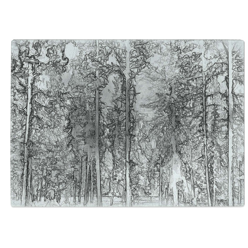 Glass Montana Forest in Abstract Chopping Board, 39 cm W x 28.5 cm L