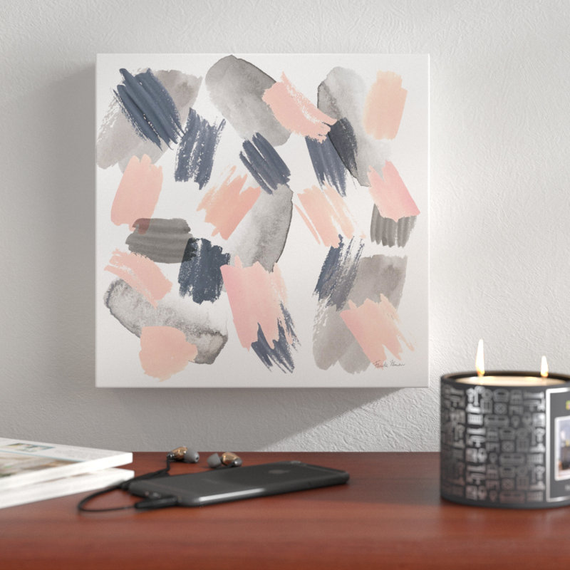 « gray rose brume ii »-impression sur toile Gillham, H 10 po x l 10 po x P 2 po, Toile tendue