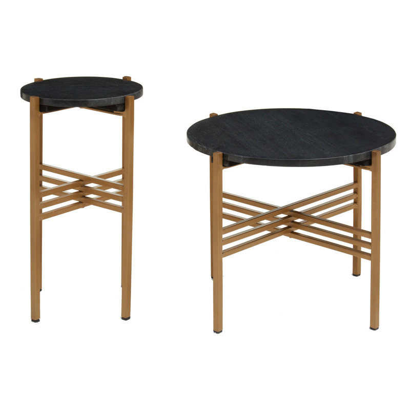 Kleber Pedestal Side Table Set