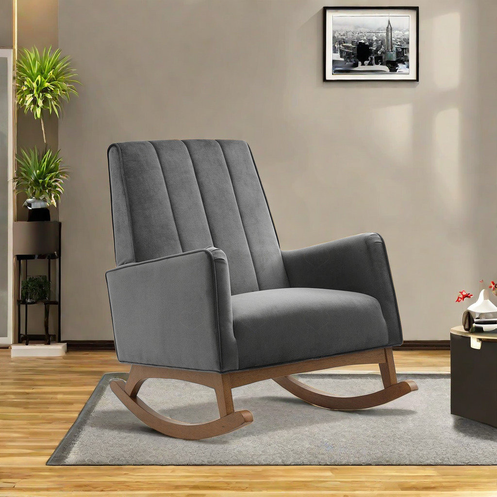 Comfort Zone Furniture.e Simple modern solid wood rocking chair Wayfair