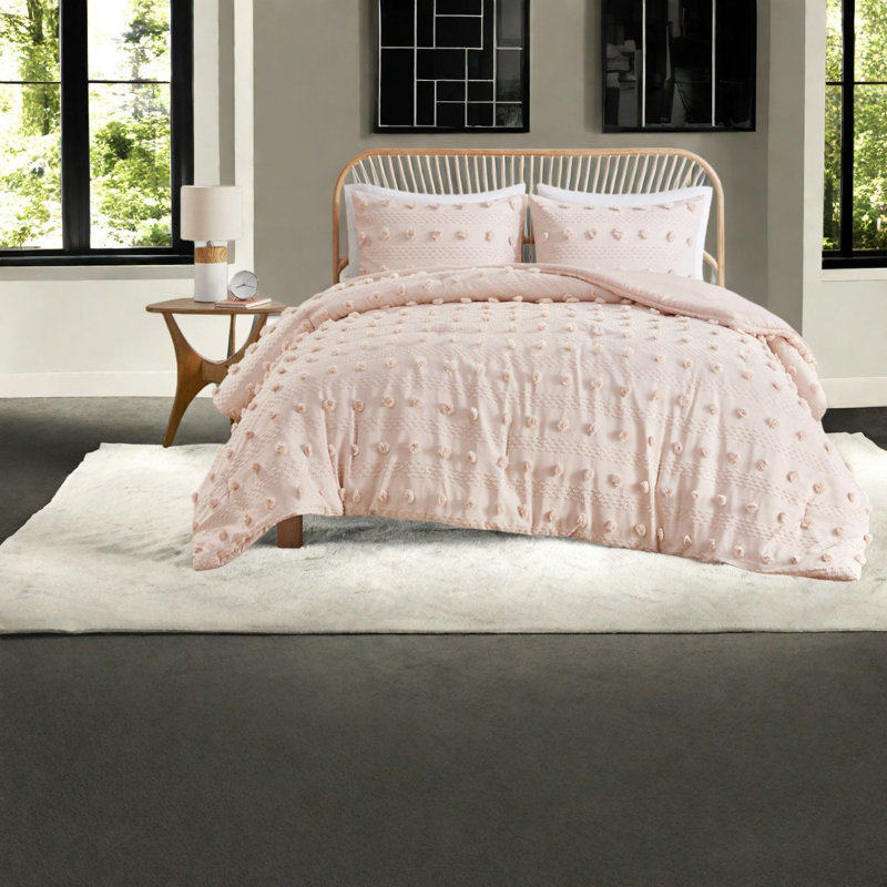 Ensemble de literie en jacquard élégant, polyester confortable, style maison