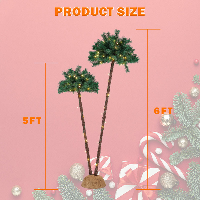72'' Faux Palm Tree