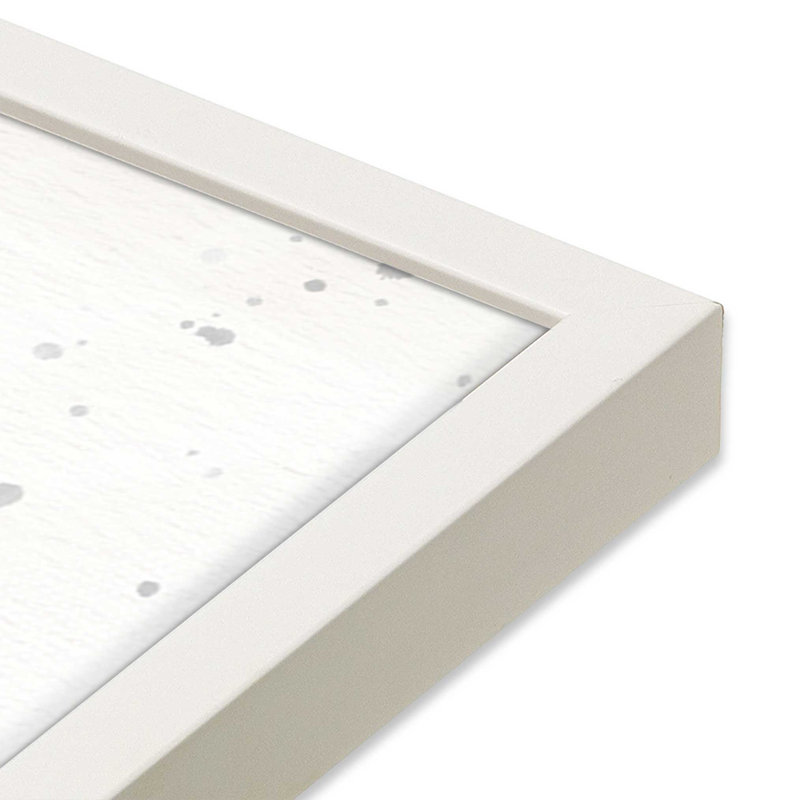 Imprimé botanique noir et blanc II, H 21 po x l 17 po, Cadre ouvert à coins ouverts, blanc opaque