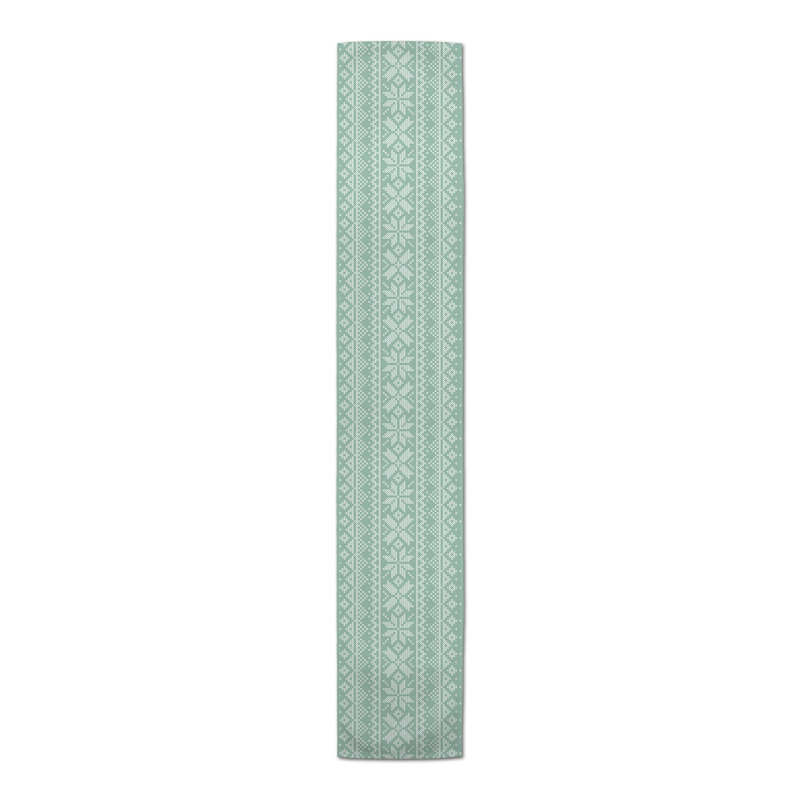 Chemin de table géométrique en coton 100% waithman, L 90 po x l 16 po