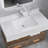 White Ceramic Undermount Bathroom Sink with Overflow and Smooth Non-Porous Surface