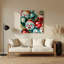 Art mural en métal beige avec décorations de Noël-919017687