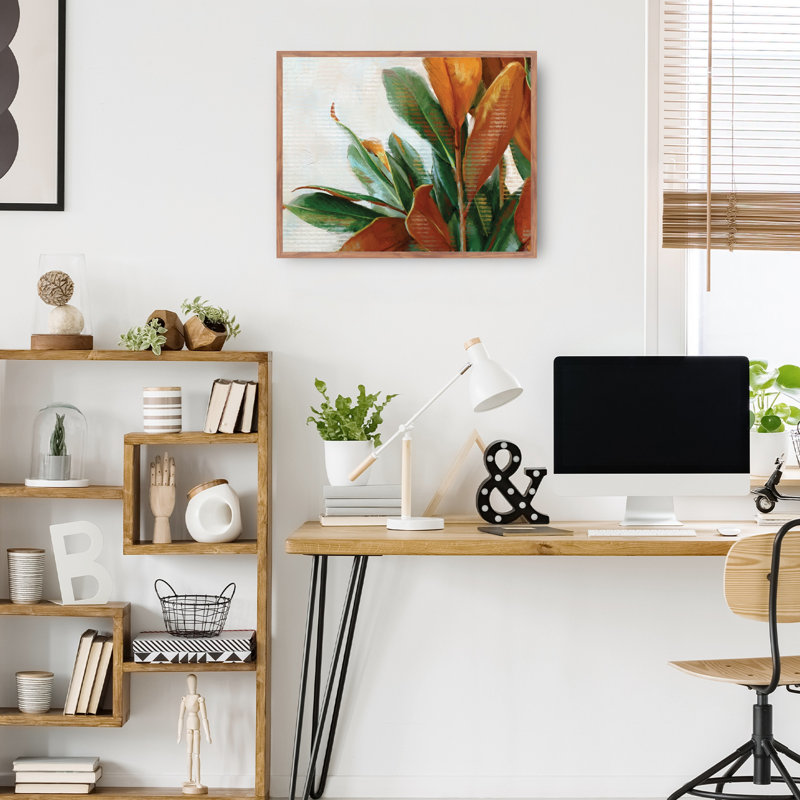 Impression sur toile Coppertones par Studio Arts, H 31 po x l 41 po x P 1,5 po, Toile avec cadre flottant taupe