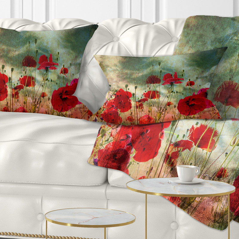 Coussin lombaire floral