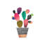 Happy Cactus by Elisabeth Fredriksson - Print on Canvas-1427675591-1427675594