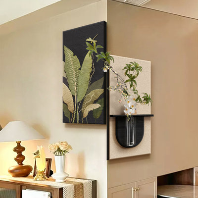Black + White Rectangle Sandstone Wall art