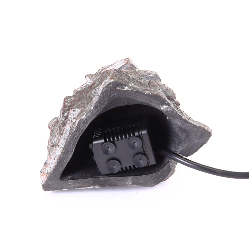 Gray Resin Layered Waterfall Rock Bird Bath Accessory