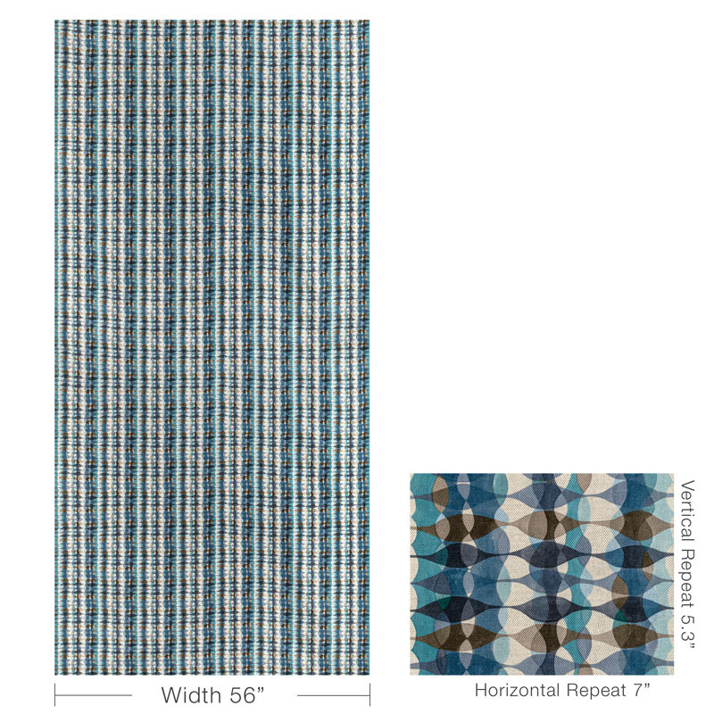 Rhapsody Overtone Print Fabric, Denim