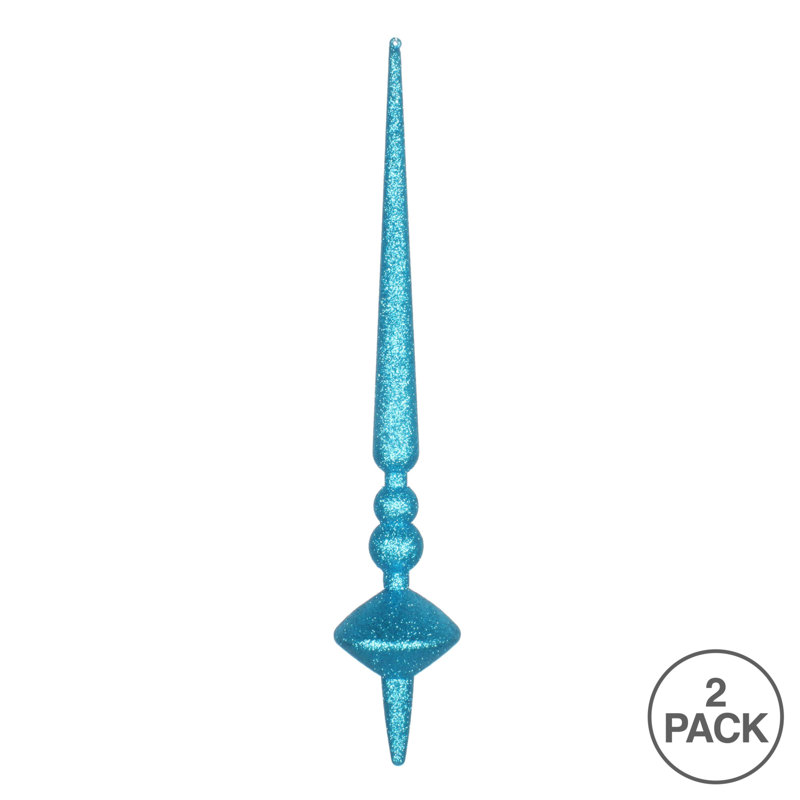 Ornement en forme de coupole 18 po 18, Paillettes turquoise