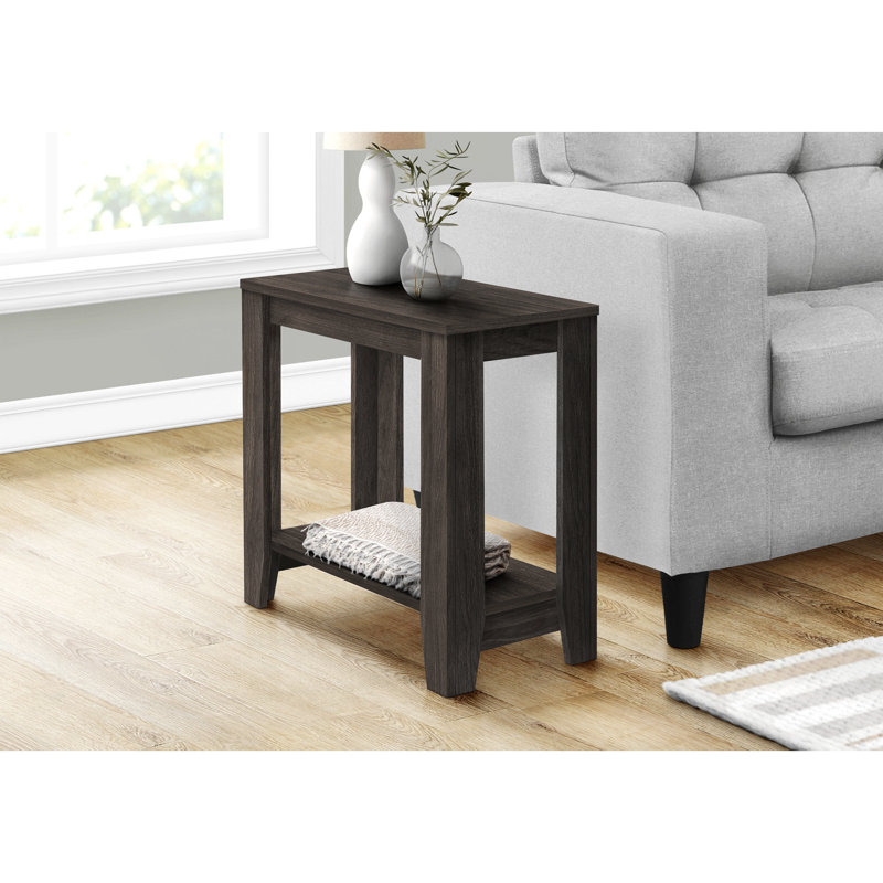 Table d'appoint de style transitionnel en stratifié pouvant servir de table de lampe, table de chevet, table de bout