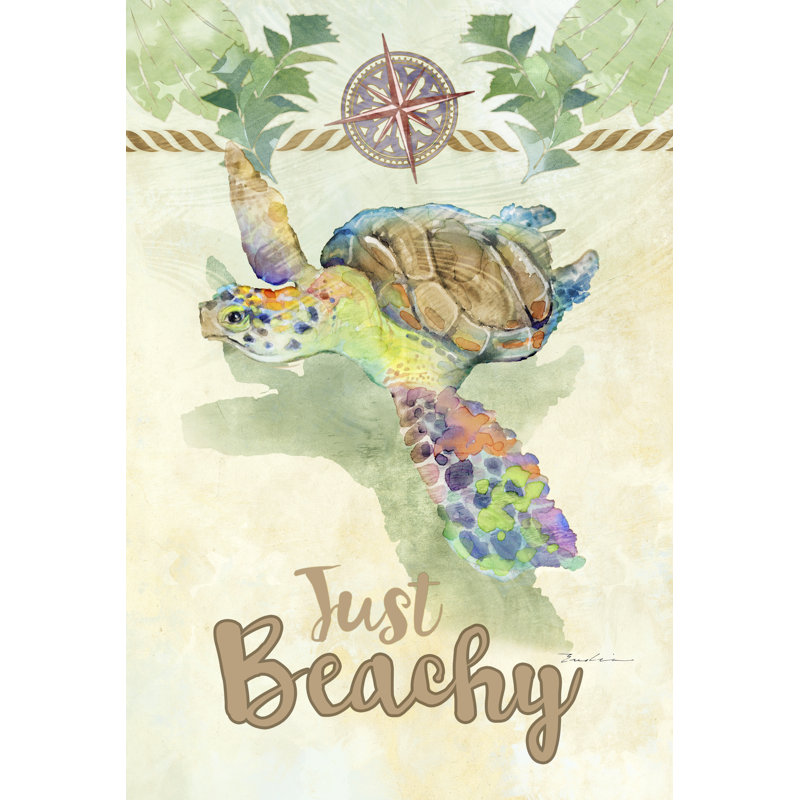 «Big Sea Turtle» par Evelia, reproduction sur toile tendue, H 30 po x l 20 po