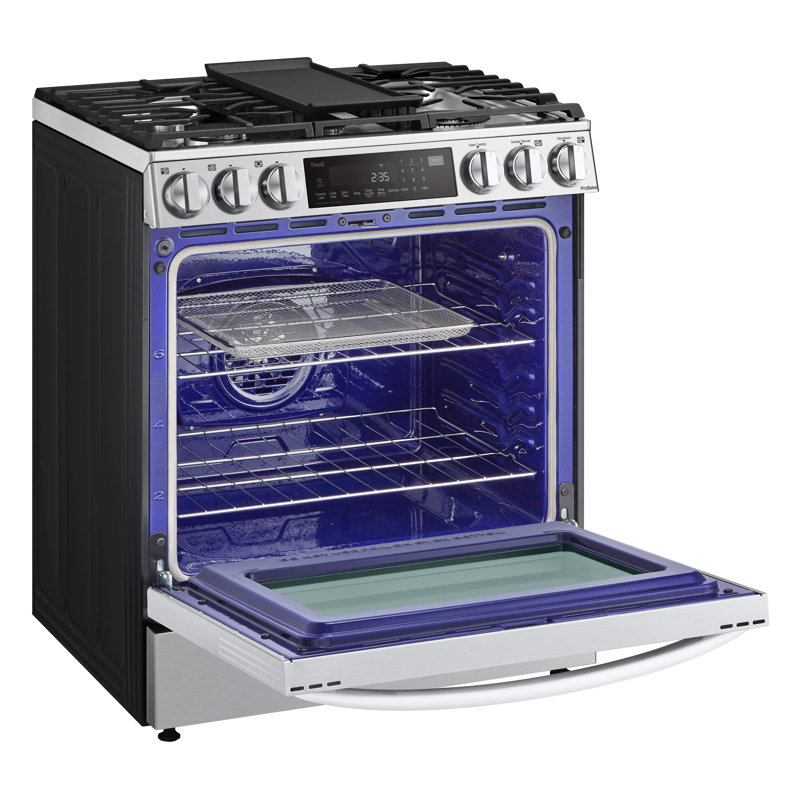 LG 6.3 cu. ft. Smart wi-fi Enabled ProBake Convection® InstaView® Dual Fuel Slide-In Range with Air Fry