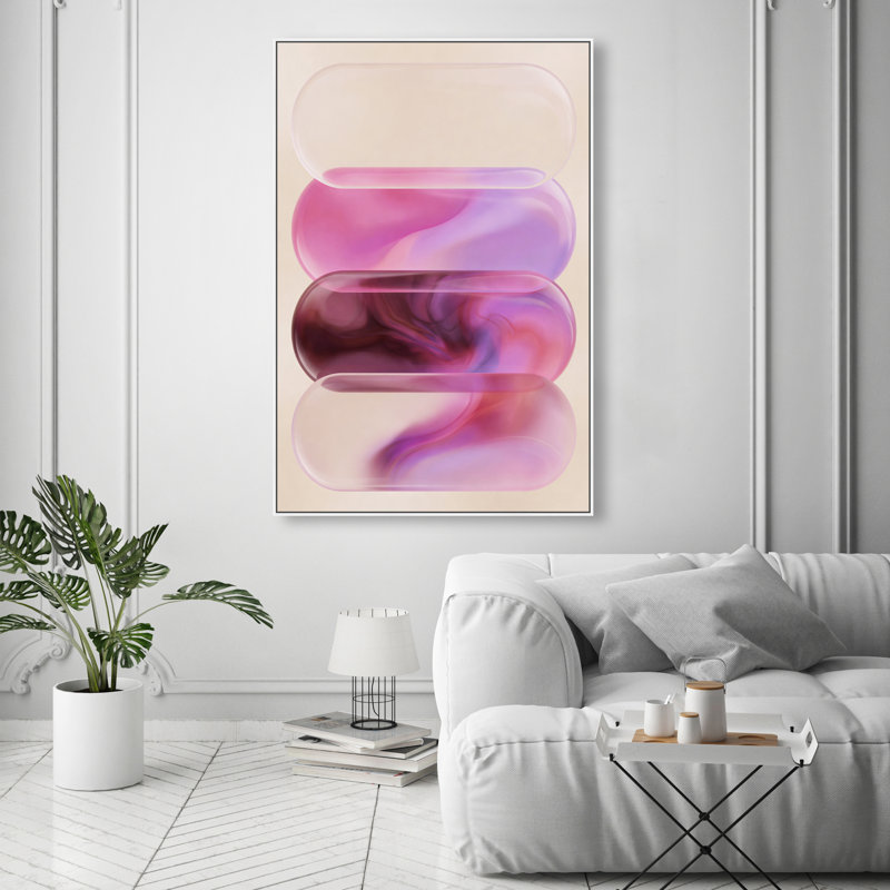 Clear Rose Print by Oliver Gal, 46"H x 31"W, White Floater Frame