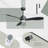 52'' Modern Ceiling Fan With 3 Blades, LED Light, Reversible DC Motor, And Smart Wifi Control-2057864994