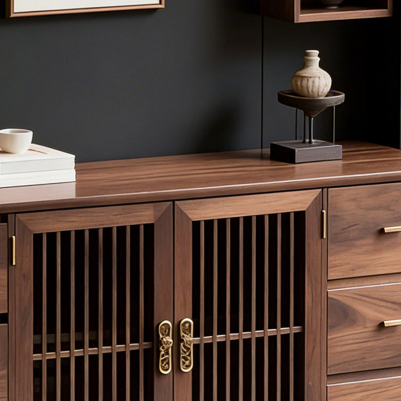 Solid Wood Retro-Style Sideboard