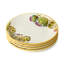 Ensemble de 4 assiettes canapés Verdura de 6 pouces - Assiettes, tapas, pain et desserts en grès artichaut et fines herbes - Vaisselle de jardin rustique italienne