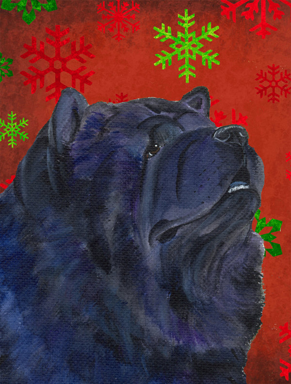 Drapeau rouge et vert Vart, Chow-chow (noir)
