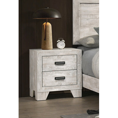 Table de chevet 2 tiroirs avec quincaillerie en métal 1pc