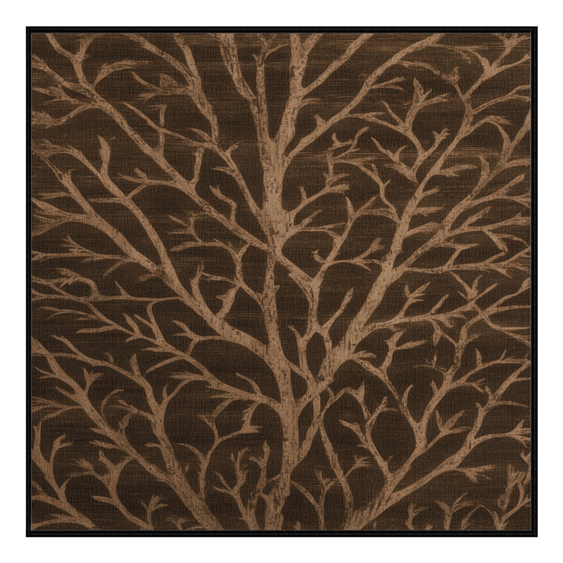 Tapis brun lavable à la machine, Carré 8 pi
