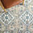 Linh Hand Tufted Wool/Cotton Patchwork Rug in White/Blue-323739844