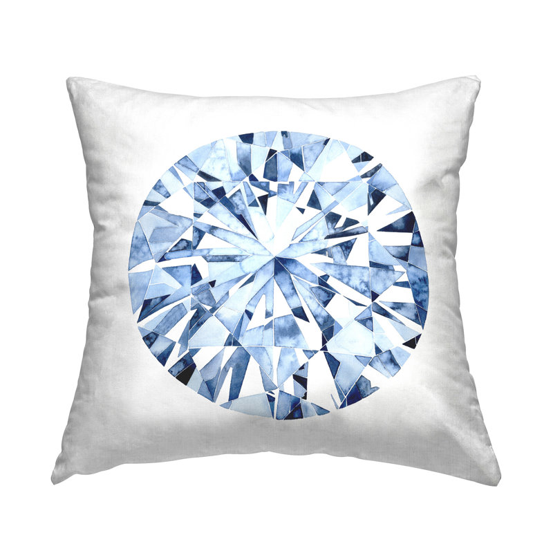Coussin Stupell Industries Casual Glam Diamond Jewel
