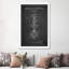 Football Charcoal Patent Blueprint by Aged Pixel - Floater Frame Print on Canvas-2083886779-2083886759