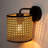 Rattan Wall Light Metal Base Wall Sconce