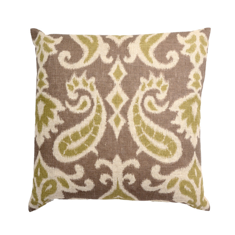 Coussin maison Haymeadow, Beige / vert / gris, H 18 po x l 18 po x P 8 po, Polyester/ Bourre en polyester