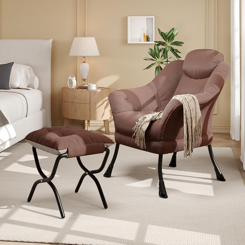 Upholstered Armchair, Brown