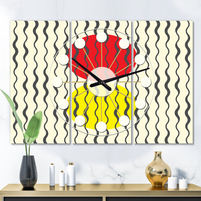 Horloge murale surdimensionnée wave Mid-Century