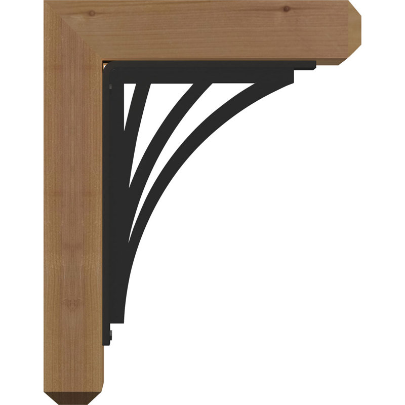 Support de fixation simple 4 po Nevio, 16"H x 13 1/2"D, Sapin de Douglas l 3 1/2 po x T 4 po (lisse)