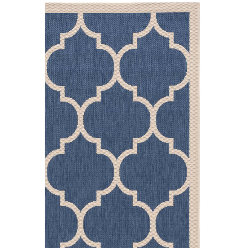 Herefordshire Performance Geometric Indoor/Outdoor Area Rug, Square 4'