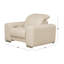 Fauteuil inclinable standard en cuir fleur gris 49 po Grischy-61069277