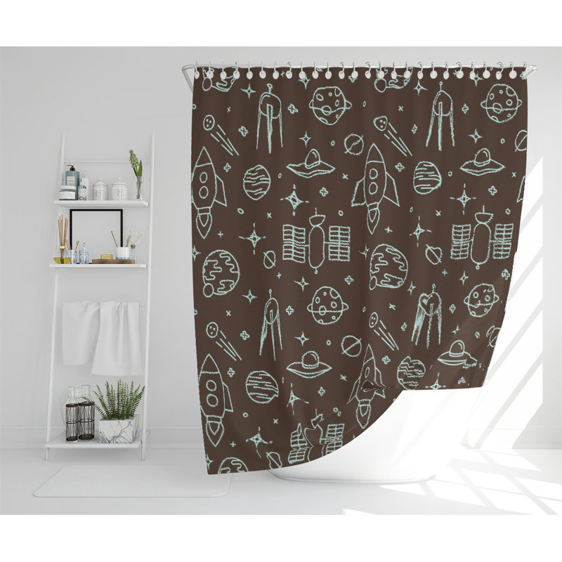 Daisetta Polyester Shower Curtain Set