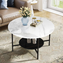 Modern coffee table for the living room, glamor, white conglomerate, silver  LV COLLECTION - Primavera Home