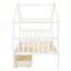 Lit simple en bois avec tiroirs Whimsical Design pour l'imagination et le rangement des enfants-420036007-420036000