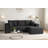 104ʺ Right-Facing 2-Piece Corduroy Sectional Sofa with Chaise – Modern L-Shape, Gray Upholstery-1940268196-1940268192