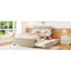 Lit plateforme double en velours avec lit gigogne-1309726183
