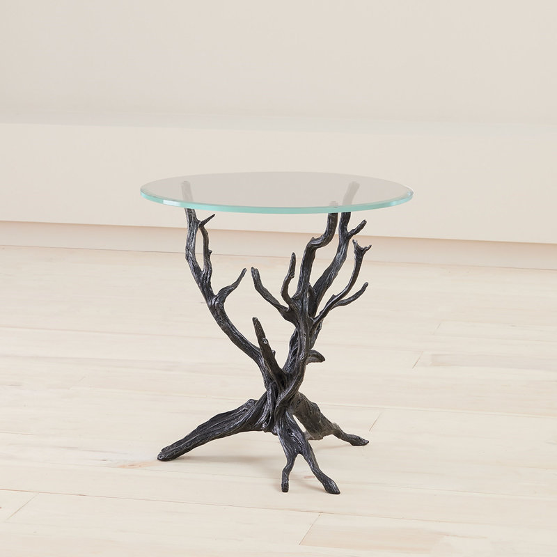Glass Top End Table