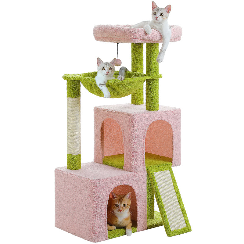 41" Large Condos Cat Tree, Pink